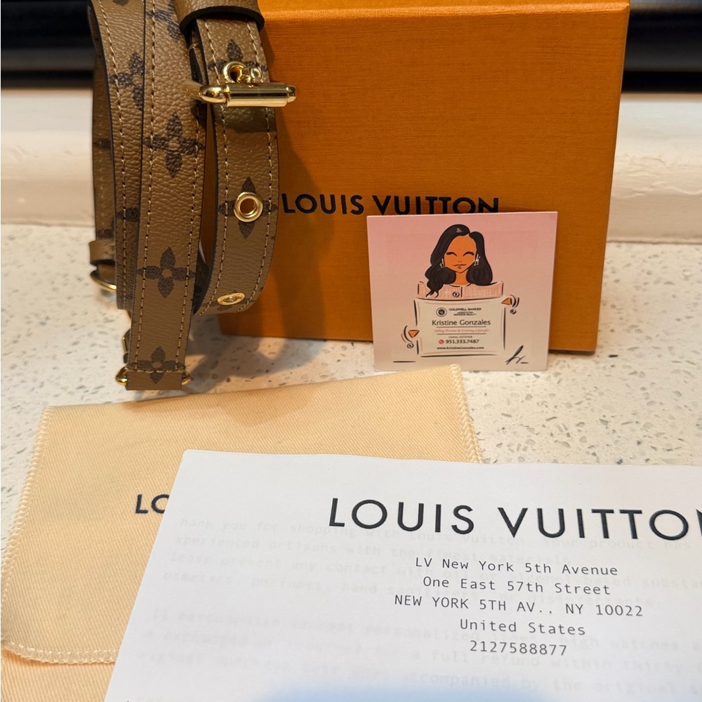 Louis Vuitton Reverse Brown and Tan Monogram Strap